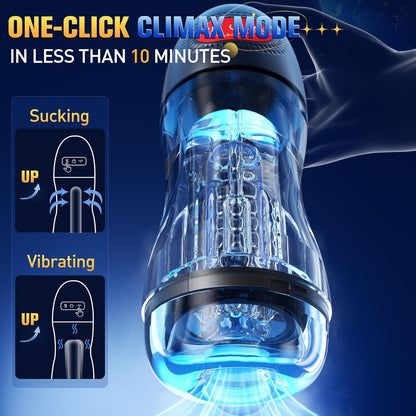 Automatischer Masturbator Penispumpe Sexmaschine mit 9 Saug und 10 Vibrationsmodi