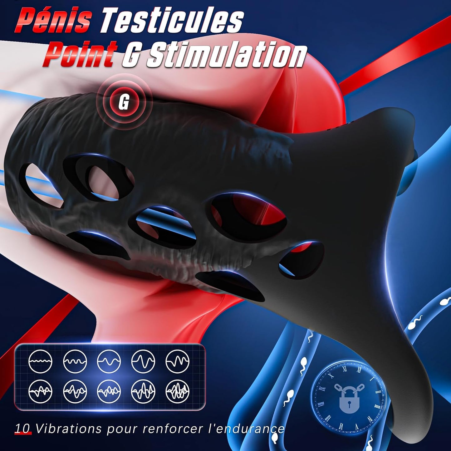 APP Fernbedienung Penisring Penis Trainer Vibratoren mit 10 Intensive Vibrationsmodi