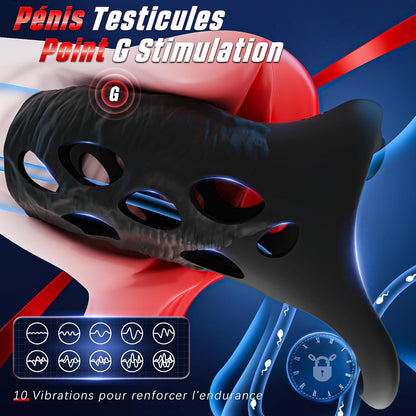 APP Fernbedienung Penisring Penis Trainer Vibratoren mit 10 Intensive Vibrationsmodi