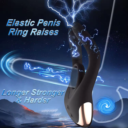 E-Stim Penistrainer Vibrator Cockring Masturbator mit 10 Vibrationsmodi & Elektroschocks