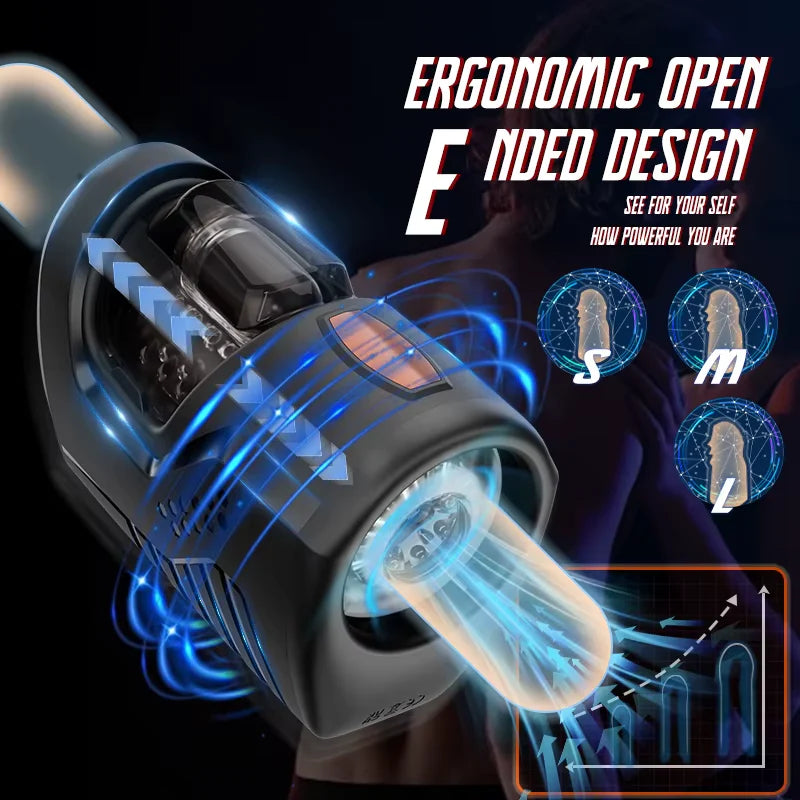 Elektrischer Masturbator Penistrainer Blowjob mit 10 Vibrationsmodi & Teleskopfunktion