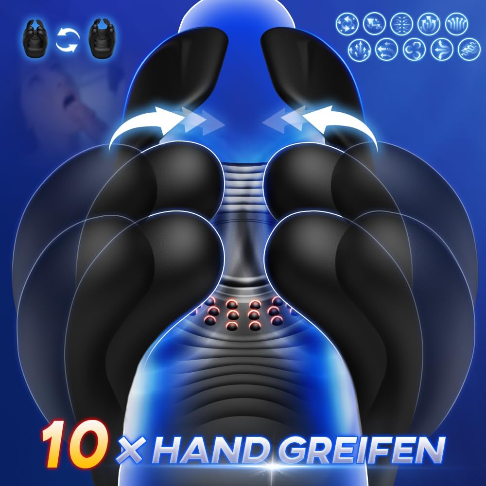 3 IN 1 Elektrische Penis Trainer Eichelvibrator Masturbieren mit 10 Vibrationen