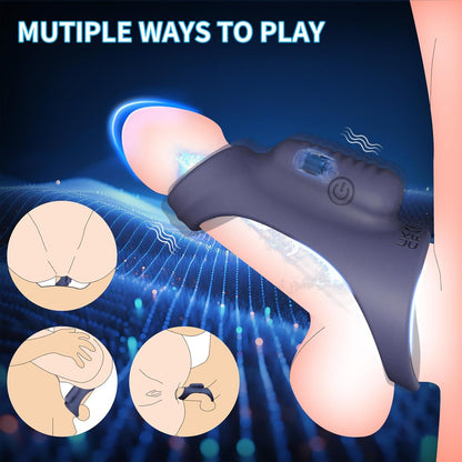 3 IN 1 Penistrainer Vibrator Cockring Stimulator Masturbator mit 10 Vibrationsmodi