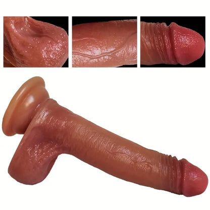 17.78 CM Realistic Silicone Dildo with Suction Cup Soft Dildos