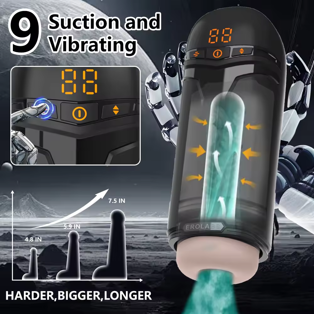 5 IN 1 App-gesteuerte Multifunktions Stimulationsgerät Masturbation mit 9 Vibrations & Saugmodi