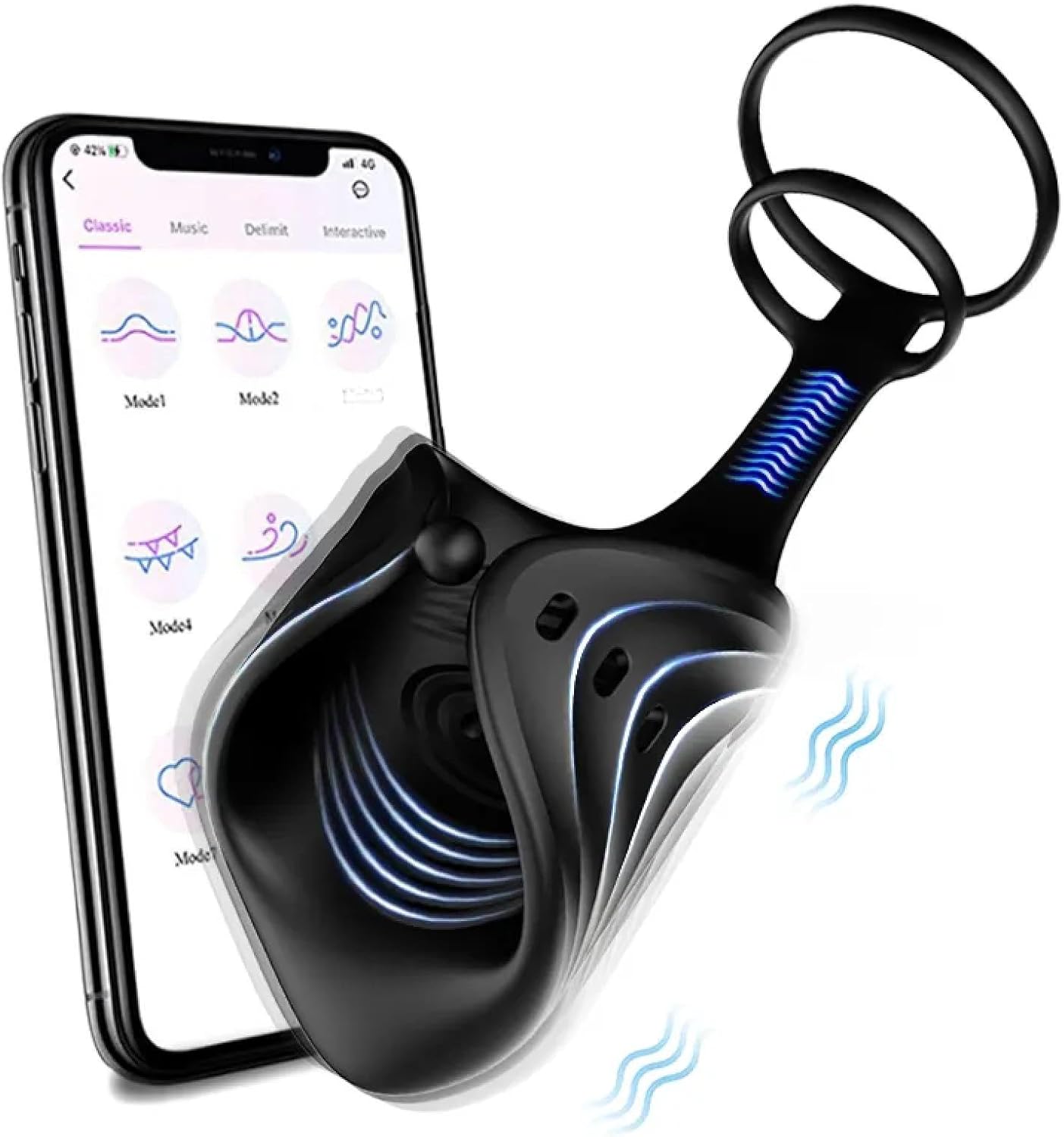 2 in 1 Electric Masturbator Penis Trainer Vibrator with 10 Modes 