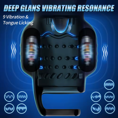 4 IN 1 Elektrische Penistrainer Eichel Stimulator Masturbatoren mit 9 Vibrationsmodi