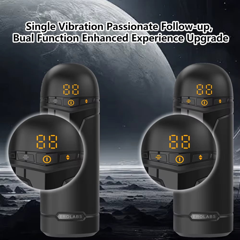 LED-Anzeige Automatischer Masturbator Stroker mit 9 Saug & Stoß & Vibrationsmodi