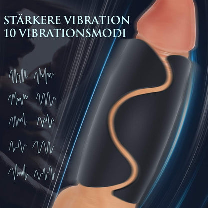 Elektrische Penis Trainer Vibrator Masturbator  mit 10 Vibrationsmodi & 40 ℃ Heizung
