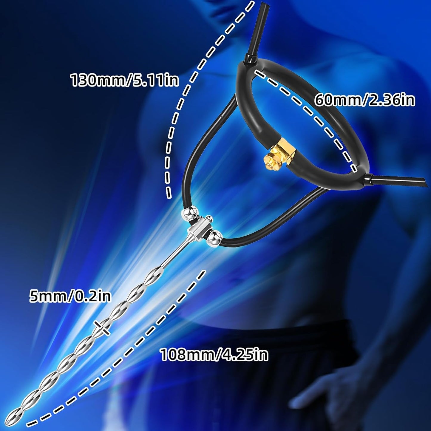 BDSM Penis Plug Penisring Elektroschock Harnröhren Dilatoren Verstellbarer