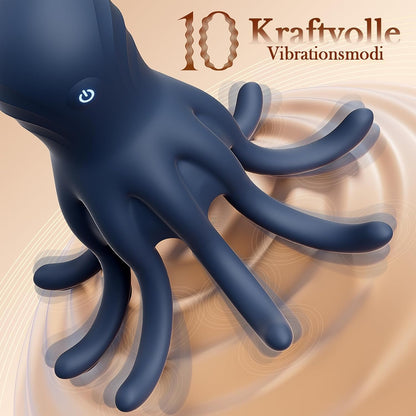 360° Umschließender Oktopus Penis Trainer Vibrator mit 10 Kraftvolle Vibrationsmodi