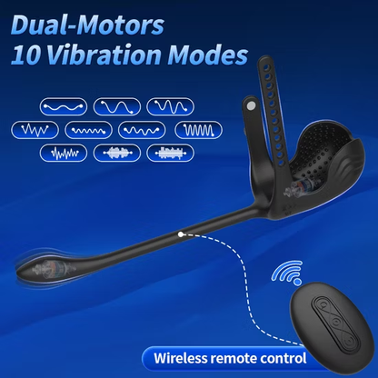 3 IN 1 Analplug Vibrator Hoden-Taint-Stimulator Penisring mit 10 Vibrations