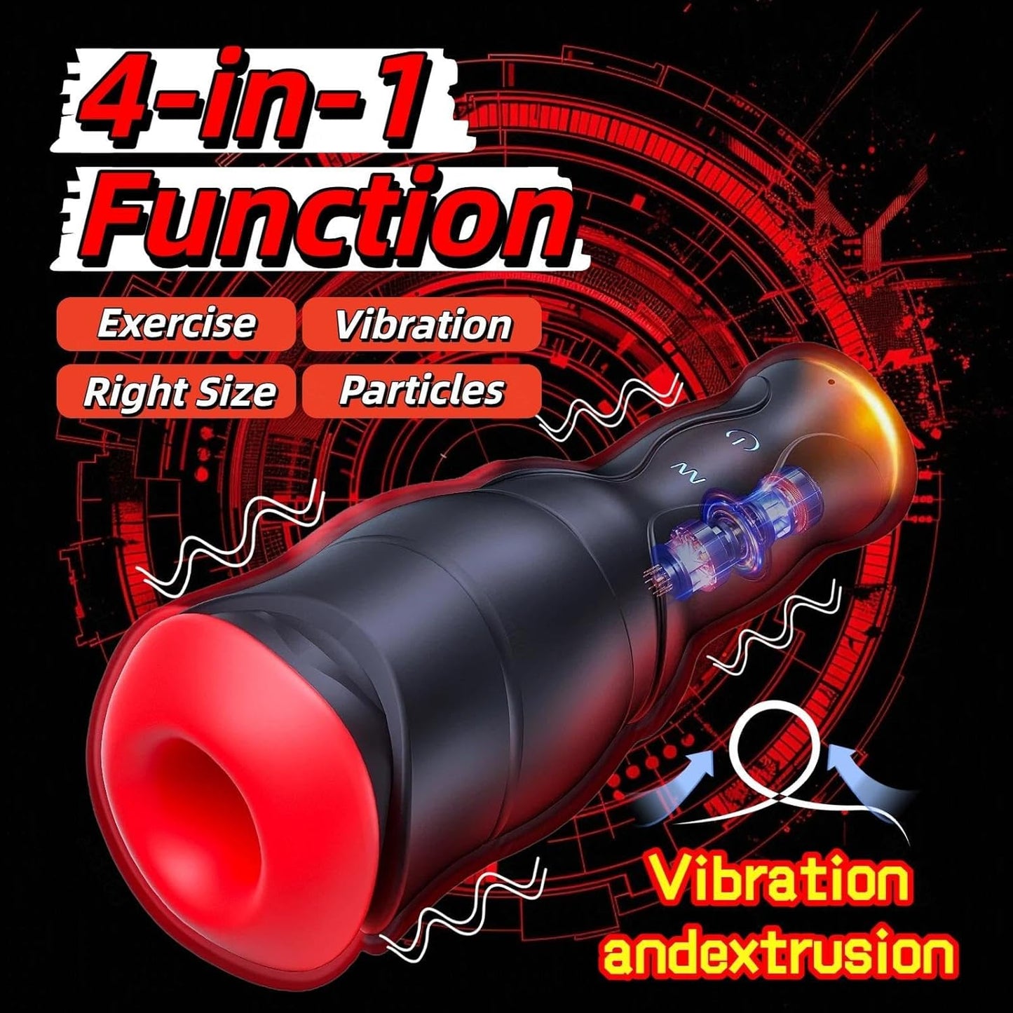 Automatischer Penistrainer Stroker Masturbator mit 5 Saug und 10 Vibrationsmodi