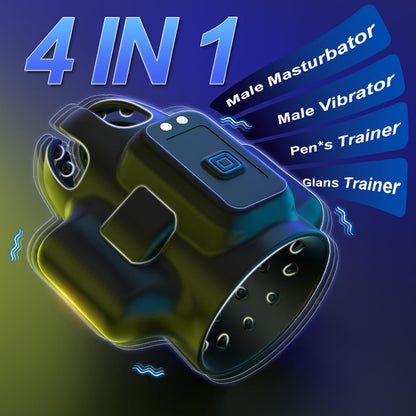 Intelligenter Automatischer Penisvibrator Eicheltrainer Stroker mit 10 Vibrationsmodi