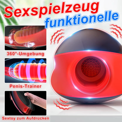 LED-Anzeige Masturbatoren Handfrei Blowjob Oralsex Cup mit 7 Slap + 7 Vibrations