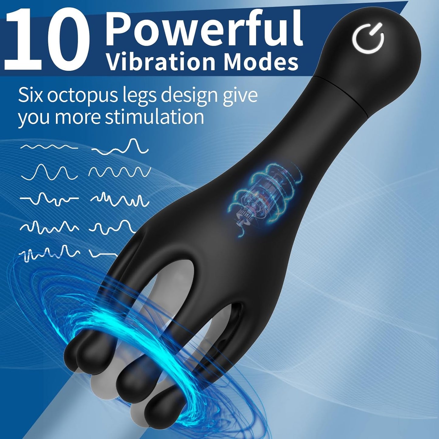 360° korrelstimulatie masturbator penismassage met 10 krachtige vibratiemodi 