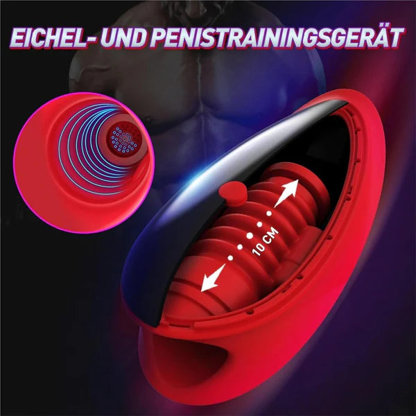 LED-Anzeige Masturbatoren Handfrei Blowjob Oralsex Cup mit 7 Slap + 7 Vibrations