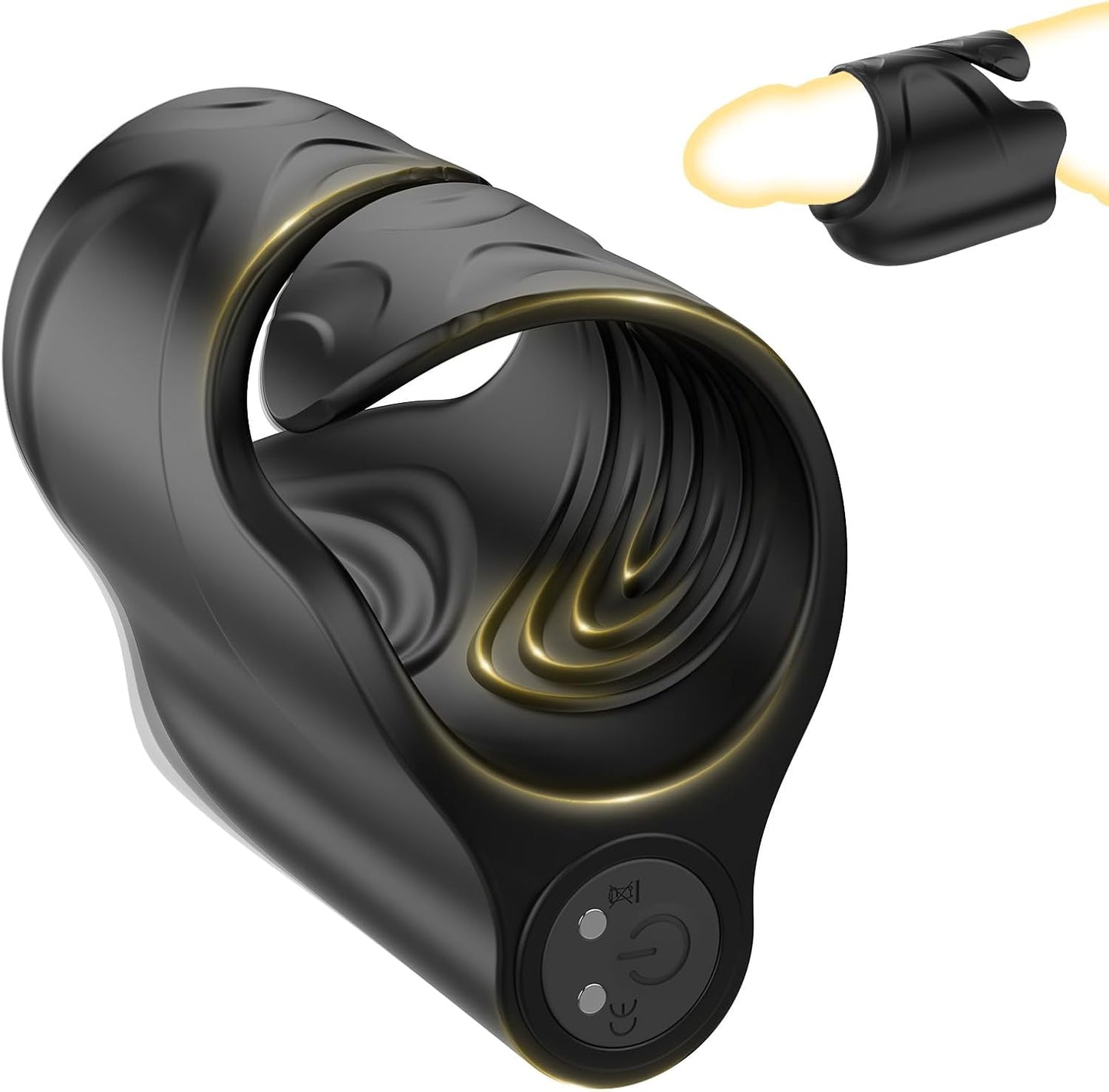 3 IN 1 Elektrischer Penistrainer Eichelstimulator Masturbator mit 10 Vibrationsmodi