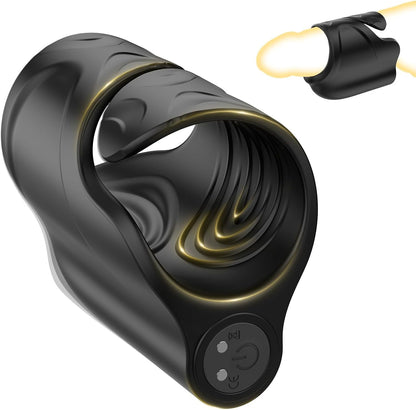 3 IN 1 Elektrischer Penistrainer Eichelstimulator Masturbator mit 10 Vibrationsmodi