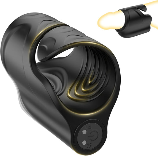 3 IN 1 Elektrischer Penistrainer Eichelstimulator Masturbator mit 10 Vibrationsmodi