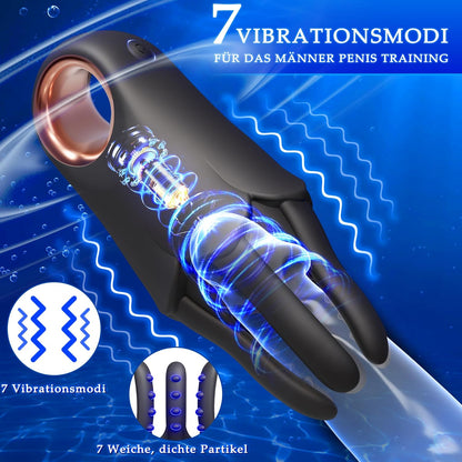 Elektrischer Penistrainer Vibrator Massage Masturbator mit 7 Vibrationsmodi
