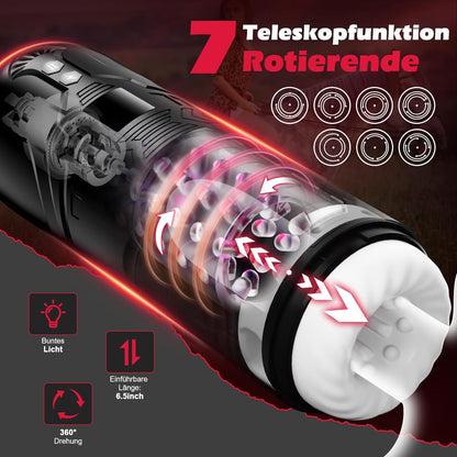 3 in 1 telescopic function rotating and vibration modes electric penis masturbators 