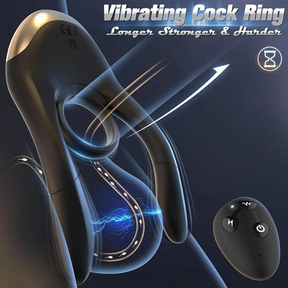 E-Stim Penistrainer Vibrator Cockring Masturbator mit 10 Vibrationsmodi & Elektroschocks