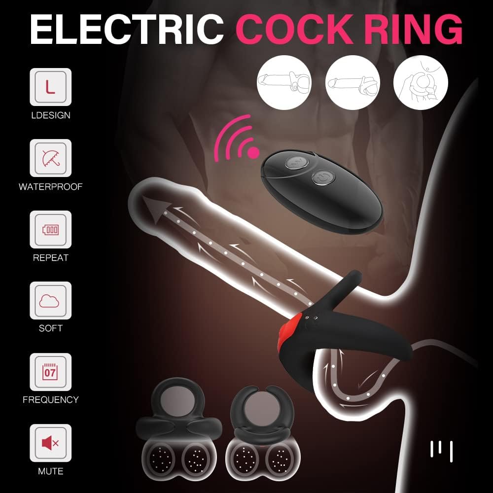 Dubbele motor cockringvibrator, waterdichte waterdichte vibrator met 7 vibratiemodi 