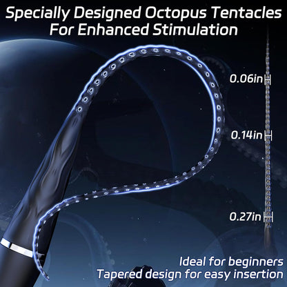 Oktopus Tentakel Harnröhrenstimulator Urethral Stimulator mit 10 Vibrationsmodi