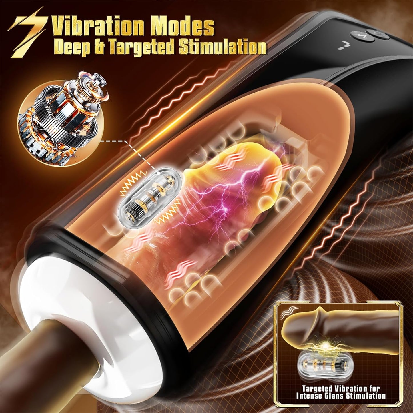 3D Realistische Elektrische Masturbatoren Blowjob mit 5 Saugmodi 10 Vibrationen