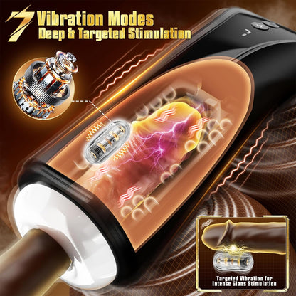 3D Realistische Elektrische Masturbatoren Blowjob mit 5 Saugmodi 10 Vibrationen