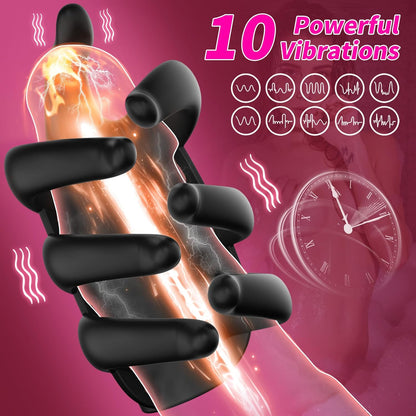 Finger-Like Penistrainer Glans Vibrator Stimulator mit 10 Vibrationsmodi