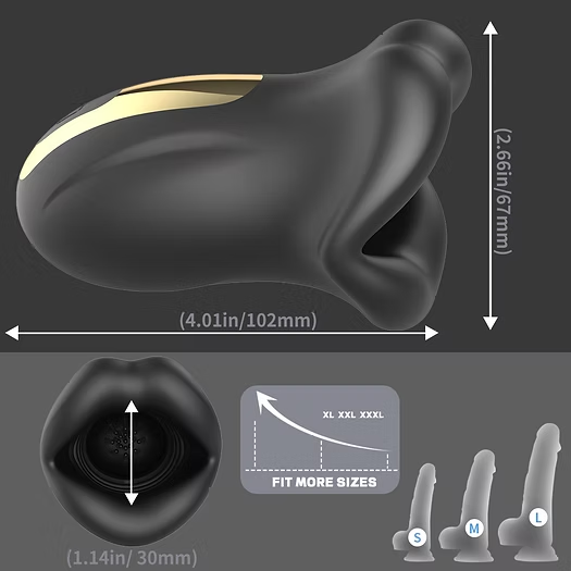 Elektrisch Penistrainer Eichel Stimulator Masturbatoren mit 6 Vibrationsstimulationsmodi