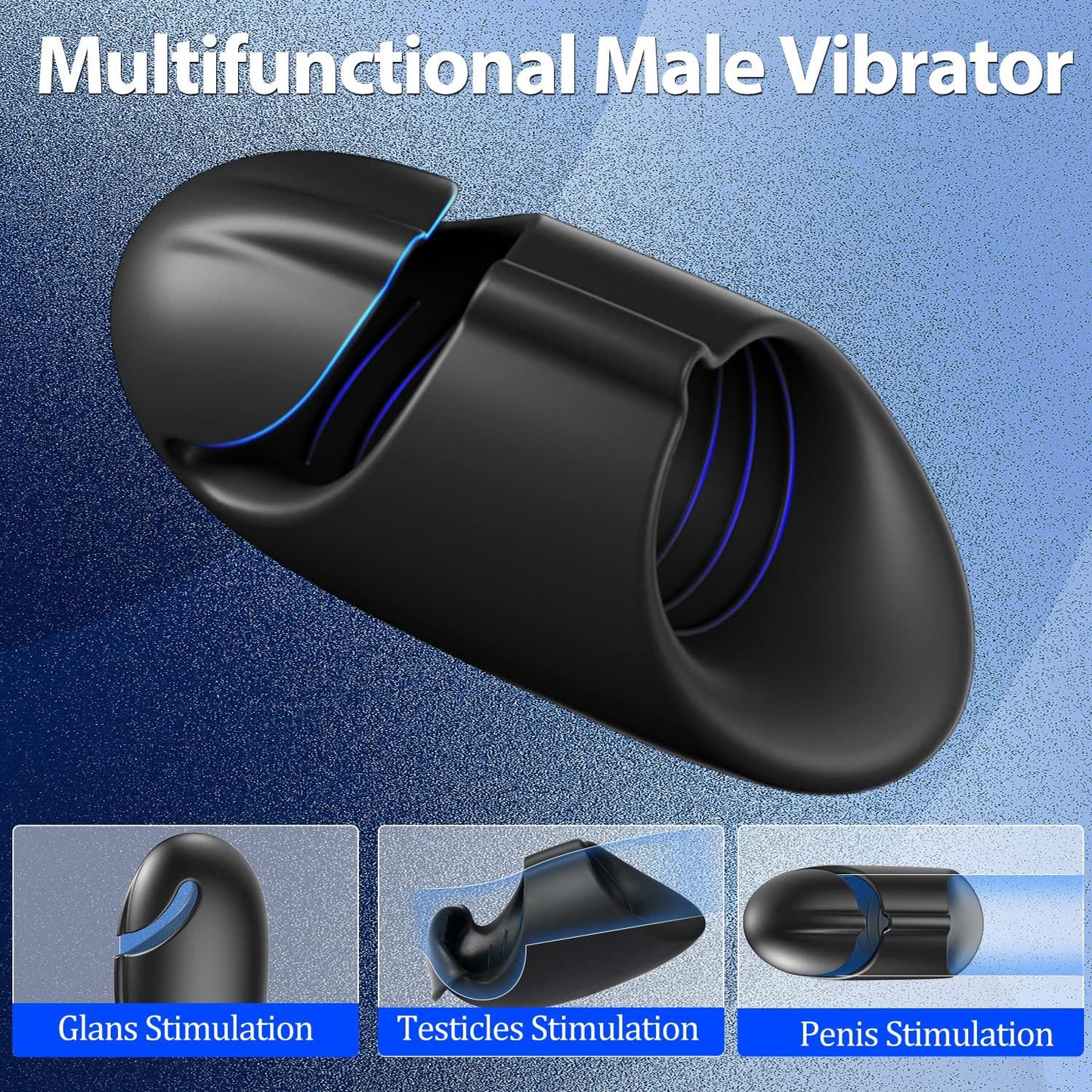 Automatischer Penisvibrator Glans Trainer Stimulator mit 9 Kraftvollen Vibrationsmodi