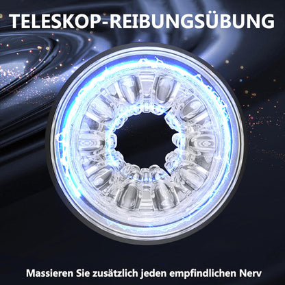 Elektrischer Masturbatoren Penis Trainer Blowjob mit 5 Teleskopmodi & 5 Rotationsmodi