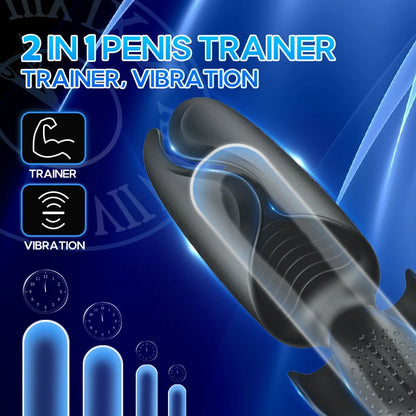 Elektrischer Masturbationsbecher Penistrainer Vibrator mit 10 Vibrationsmodi