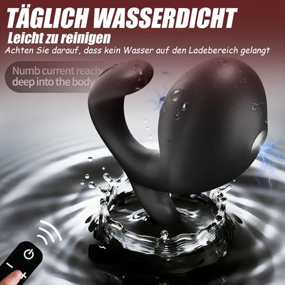 Leistungsstarker Tragbarer Anal Butt Plug Vibrator mit 12 Vibrationen & 7 Elektroschock