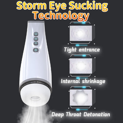 Elektrischer Masturbator Stroker Blowjob mit 7 Saug und 10 Vibrationsmodi