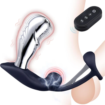 Analplug Vibrator Prostata Stimulator mit 10 Vibrationsmodi & 6 Elektroschockmodi