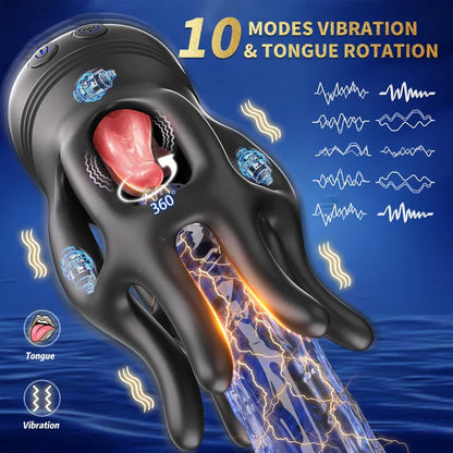 Eicheltrainer Penistrainer Vibrator Massage mit 10 Vibrations & Rotationsmodi