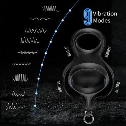 Hodenmassagegerät Penistrainer Vibrator Stimulator Masturbator mit 9 Vibrationsmodi
