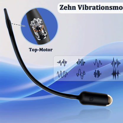 Harnröhren Vibrator Penis Plug Prostata Stimulation mit 10 Vibrationmodi