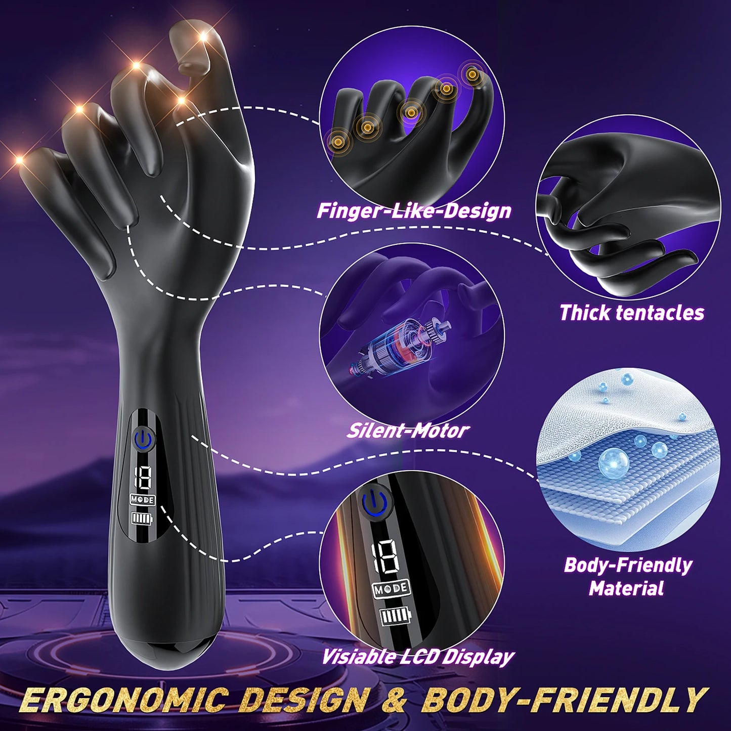 LED-Anzeige Penis Trainer Massagegerät Masturbator mit 10 Vibrationsmodi