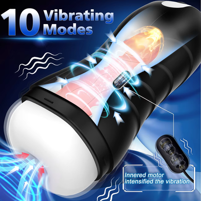 Electric Masturbator Penis Trainer Vibrator Enlargement with 10 Vibration Modes