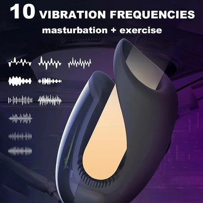 Automatische Penistrainer Vibrator Eichel Massager Masturbatoren mit 10 Vibrationsmodi
