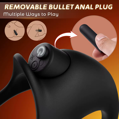 Analvibrator Prostatamassagegerät Penistrainer Cockring mit 4 Stimulations
