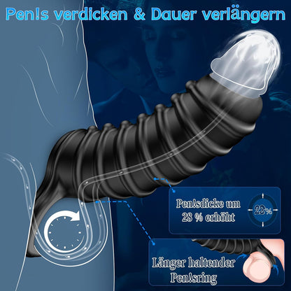 3D Textur Wiederverwendbar Penisring Penishülle Strukturierte Hodensackring