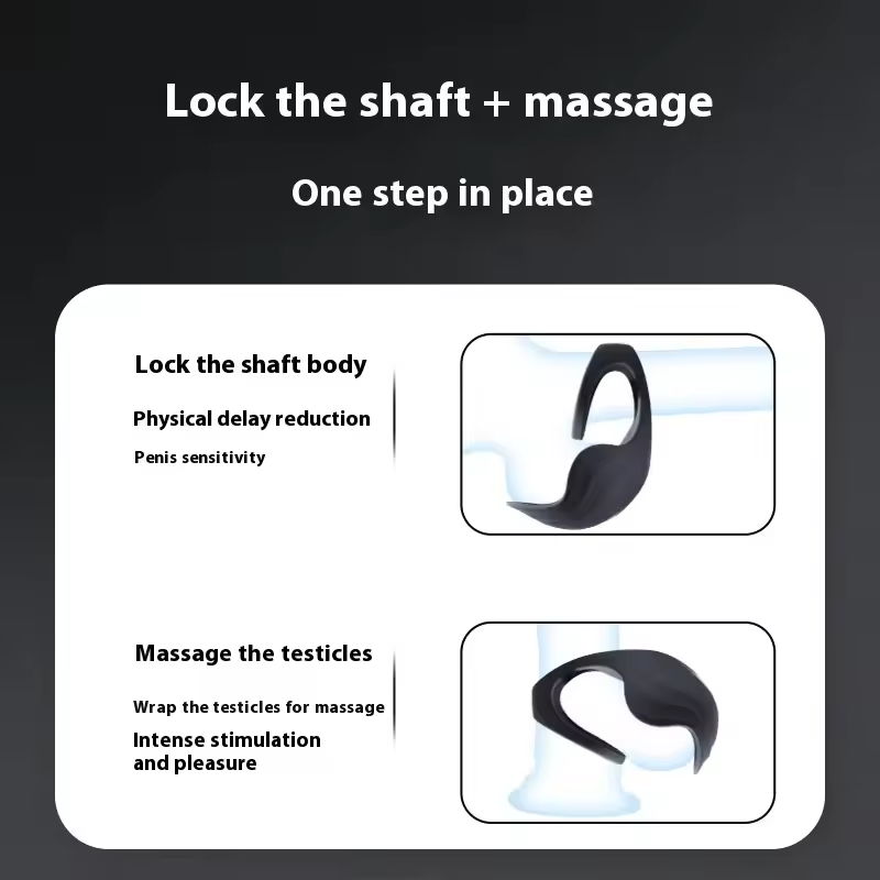 App-Steuerung Penisring Ejakulation Hodenmassage Eichel Trailer mit 10 Vibrationsmodi