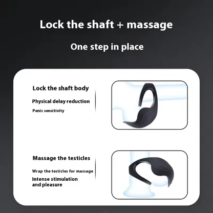 App-Steuerung Penisring Ejakulation Hodenmassage Eichel Trailer mit 10 Vibrationsmodi