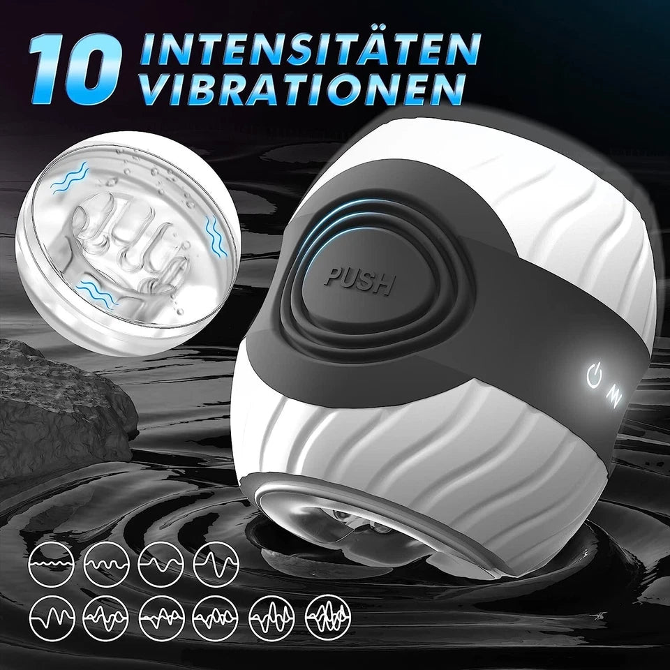 Elektrisch Penistrainer Stroker Blowjob Masturbatoren mit 10 Intensive Vibrationen